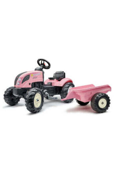 Falk Tractor pentru copii cu remorcă, roz, FK 2056 L