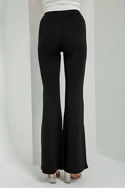 Lusin Women's High Waist Black Spanish Leg Tightening Leggings Pants