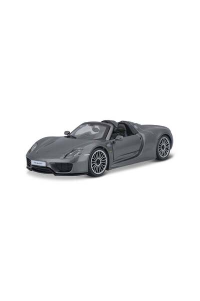 BBURAGO Diecast Model Car 1:24 Porsche 918 Spyder Metallic Grey