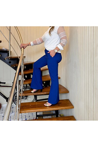 Eflatun İspanyol model pantolon