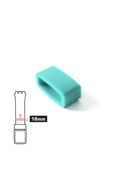 Saatse 18mm Watch Plastic Silicone Cord Holder Strap Bridge Ring Strap