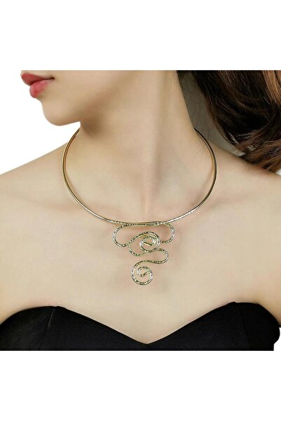 Pursehuit Χρυσό κολιέ, φτιαγμένο από λυγισμένο σύρμα, Nicko C5