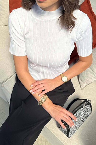 Melike Tatar Κοντομάνικο πλεκτό Badi 32-7029-1