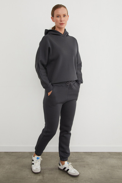 Fulla Moda 3 Thread Basic Hooded Jogger Tracksuit Set