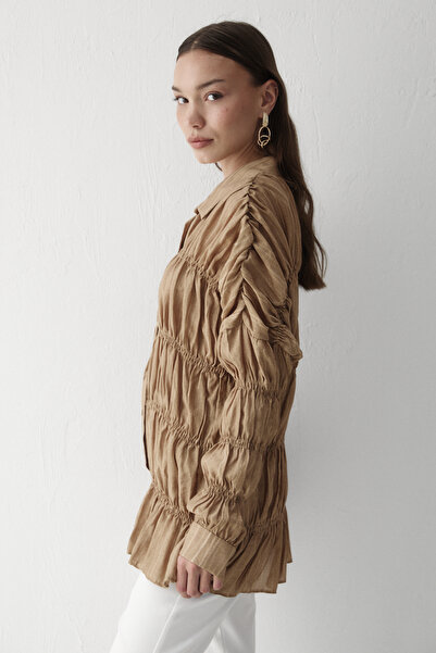 Melike Tatar Büzgülü Gömlek 32-2354