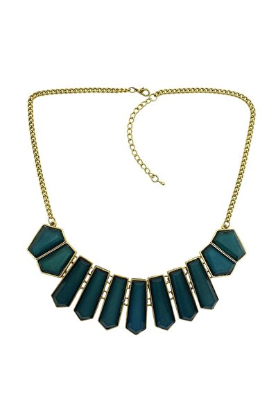 Pursehuit Colier auriu cu pietre verzi, Leanda C12