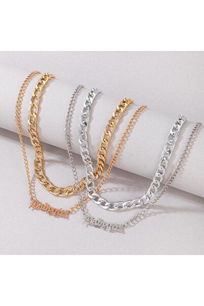 Pursehuit Σετ 2 κολιέ, χρυσό και ασήμι, με κρίκους, Tanya C11