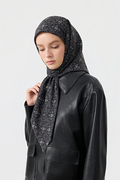 Qef Cotton Scarf Medallion Mildew Green