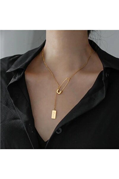 Pursehuit Χρυσό κολιέ, κατασκευασμένο από ανοξείδωτο ατσάλι, με παραμάνα και ...