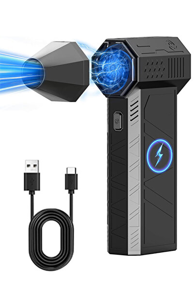 MOBEE Işıklı Mini Turbo Jet Fan 130000RPM Kablosuz Toz ve Hava Üfleyici – PC Klavye, Araba Temizleme Aracı