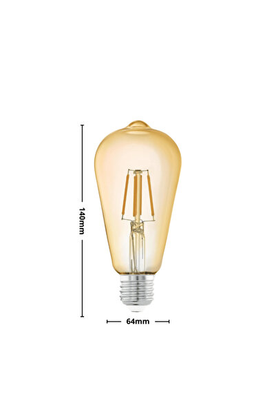 BAB Filament LED Bulb E 27 | 4 W Warm Yellow Light 2700 K