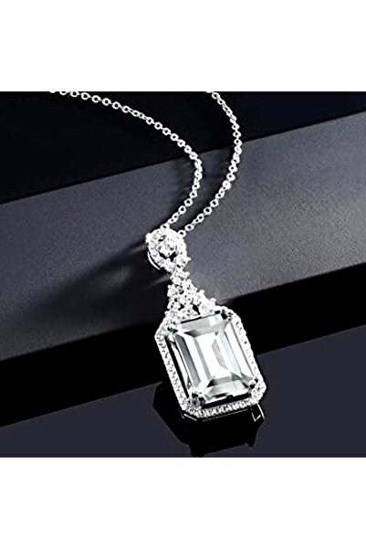 Pursehuit Κολιέ σε ασημένιο χρώμα, με πέτρες ζιργκόν, Lavi C10