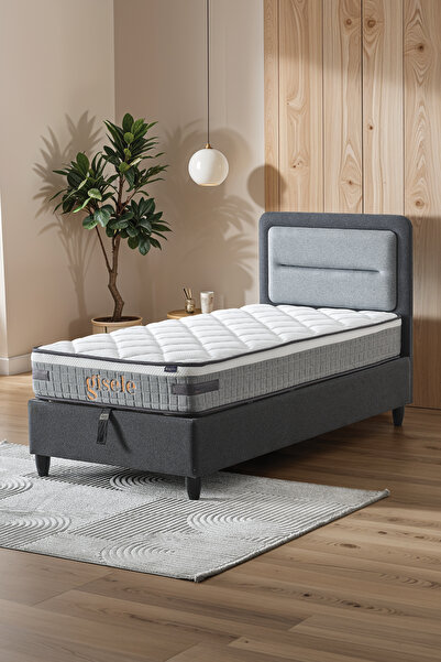 CENNET YATAK Gisela Modeli Tek Kişilik Pedli Yatak Full Ortopedik Paket Yaylı Yatak