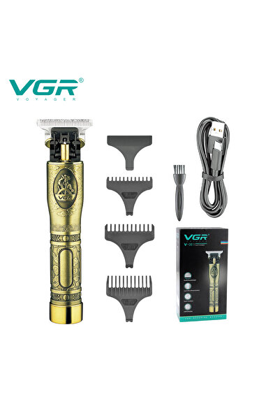 Choice ماكينة قص الشعر واللحية الكهربائية USB VGR Metal T9 0 مم احترافية قابل...