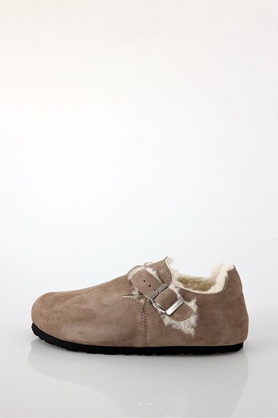5in1Canpolat Mink Suede Sabo Shoes 24381