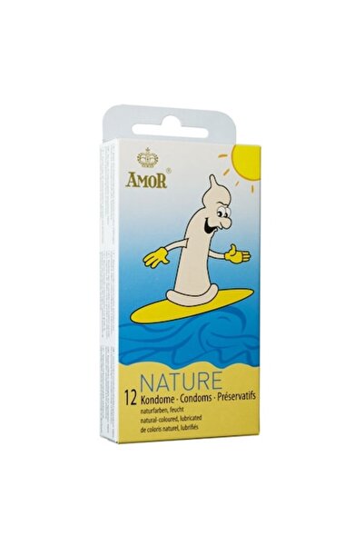 AMOR Pachet promoțional: Prezervative Nature 12 buc + Prezervativ HEX Origina...