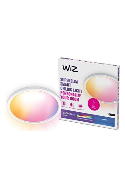 Wiz Superslim 22W Beyaz Sıva Üstü Rgb Akıllı LED Yuvarlak Panel Tavan Armatür...
