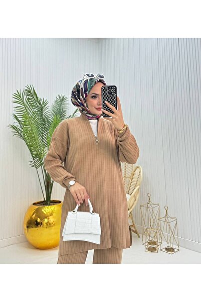newmisal Women's Zippered Knitwear Set