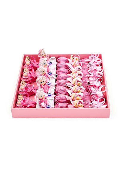 Liva Shop Yaldız Kaplamalı Çeşitli Bebek Figürleriyle Süslenmiş Kız Bebek Çik...