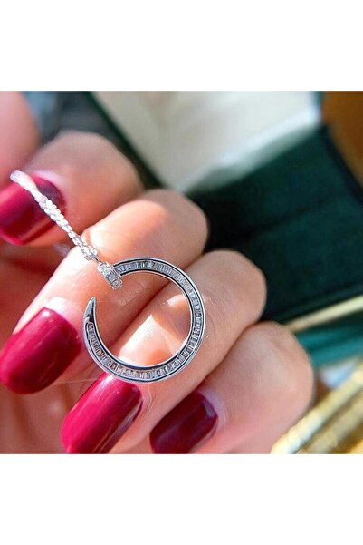 Pursehuit Κολιέ σε ασημένιο χρώμα με πέτρες ζιργκόν, Alvida C27