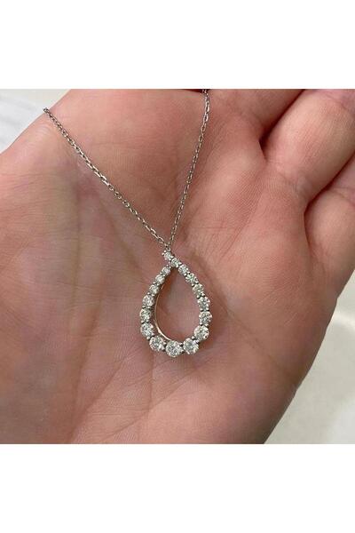 Pursehuit Κολιέ σε ασημένιο χρώμα με πέτρες ζιργκόν, Amalia C27