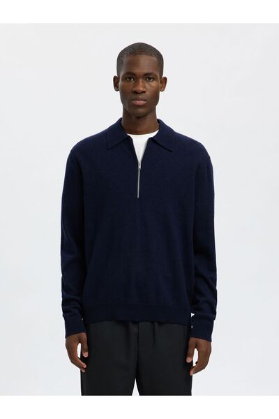 Selected Homme Langarm-Poloshirt 100% Merinowoll