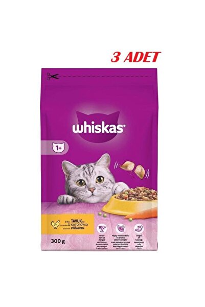 Whiskas Tavuklu Sebzeli Kuru Kedi Maması 300 Gr*3 ADET