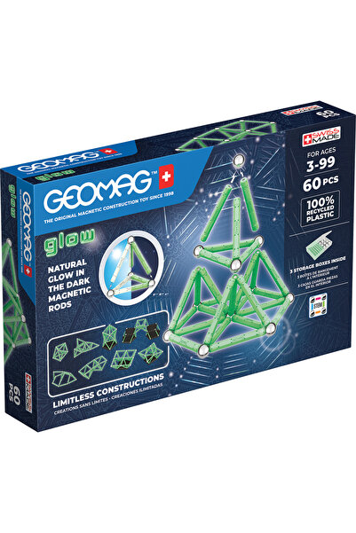 GEOMAG Set de constructie magnetic Glow 60 piese