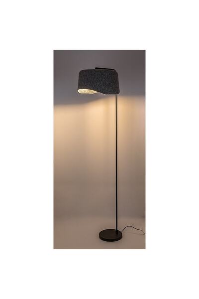 Rabalux Floor lamp, thin metal body, round base, felt lampshade, bulb with E27 socket, 1750 x 250 mm, ...