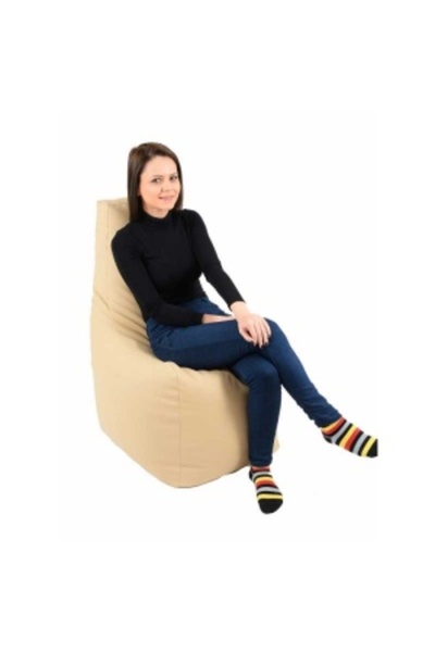 Pufrelax Fotoliu tip Scaun Sunlounger, Material Piele ecologica - Nude