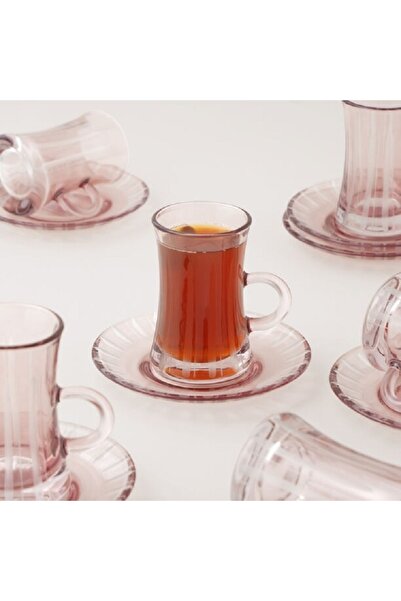 Dallaty 12pcs glass tea set, light purple