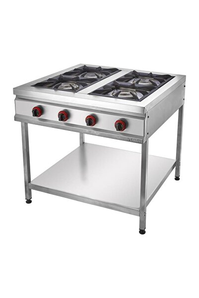 Remta CEJ32(L) Ayaklı Taban Raflı Lokanta Ocağı, 4 Gözlü, Doğalgazlı