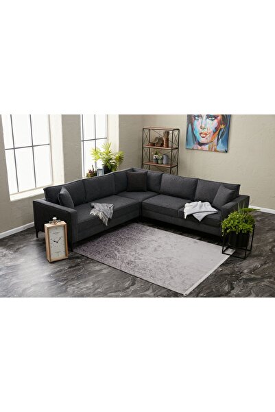 Rabi Berlin Serisi Köşe Koltuk Antrasit Siyah