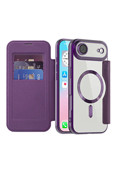 Techsuit iPhone 17 Air SmartMag Book Case, purple