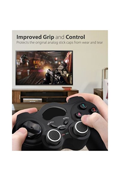 General Store Set 4 Thumb grip, SA&SO General Store®, color Black/White, for PS5/PS4/XBOX ONE controllers