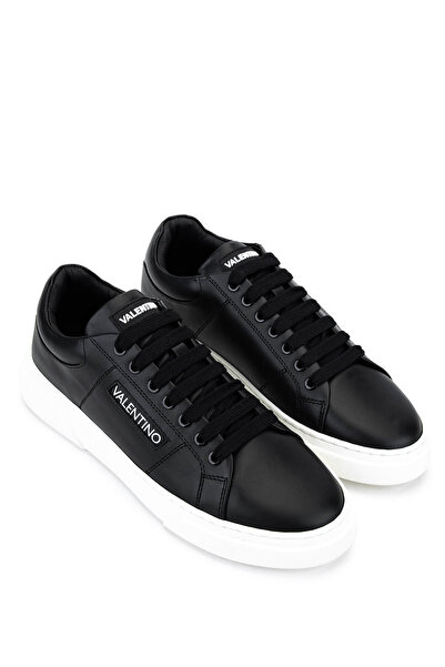 Mario Valentino Unisex Genuine Leather Black Sneakers & Sports Shoes