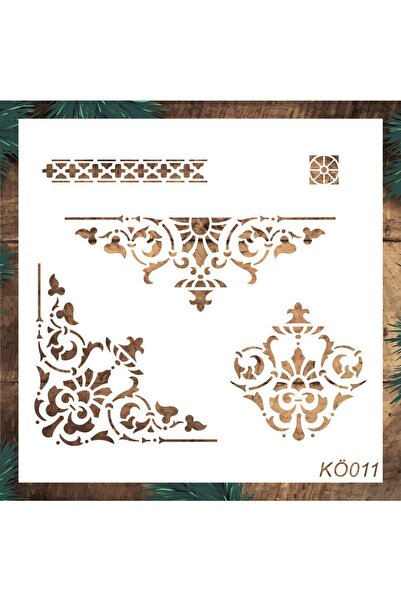 STENCİLTASARIM Stencil Tasarım Kö011 Boyama Şablonu - Dekoratif Duvar Ve Eşya...