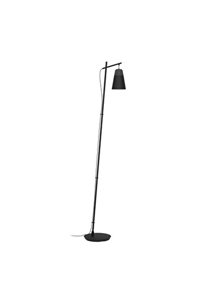 Eglo Floor lamp, gray and white ceramic lampshade, round base made of matte black metal, light source with ...