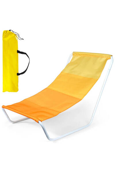 Vilde Scaun de plajă pliabil 86 x 51,5 x 60cm galben