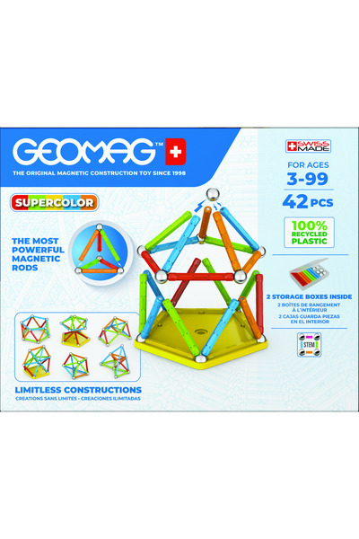 GEOMAG Set de constructie 383, Super Color 42 piese