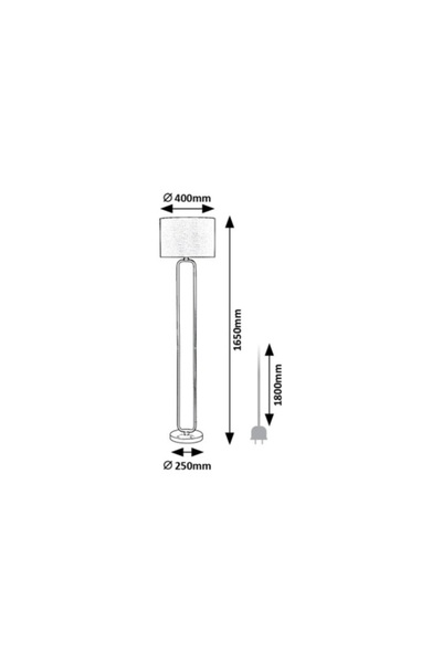 Rabalux Floor lamp, made of metal, cylindrical textile lampshade, integrated LED that emits warm light, 825 ...