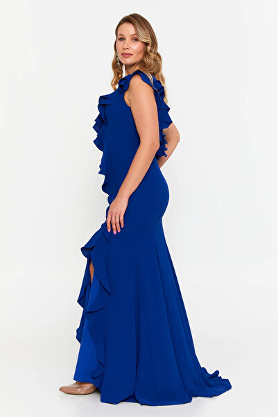 ŞEREF VURAL Women's Plus Size Ruffle Detailed Mermaid Evening Dress 8329 Saks