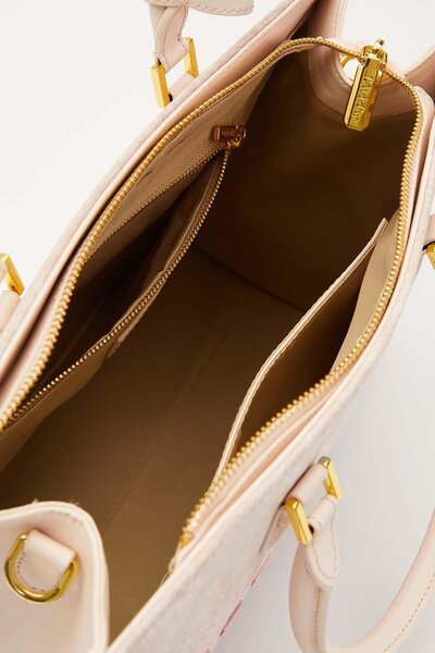 Levidor Large Handbag with Pink Print Detail