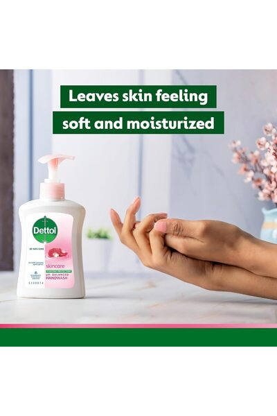 Dettol Liquid Handwash Dispenser Bottle Pump - Skincare Moisturizing Hand Wash (Pack of 3 - 200 ml e