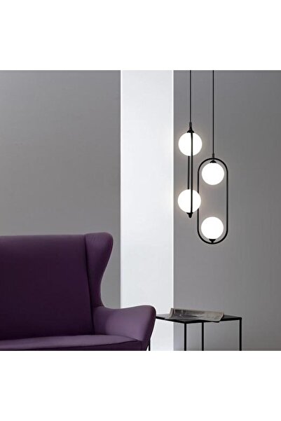 RFAN Pendul, Model ZM83, cu abajur, 2 x E14, înălțime reglabilă, negru