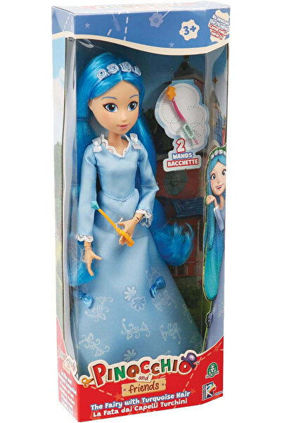 Famosa Papusa Pinocchio si Prietenii Zana cu parul Turcoaz Fashion Doll