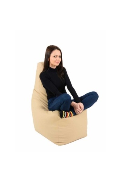 Pufrelax Fotoliu tip Scaun Sunlounger, Material Piele ecologica - Nude