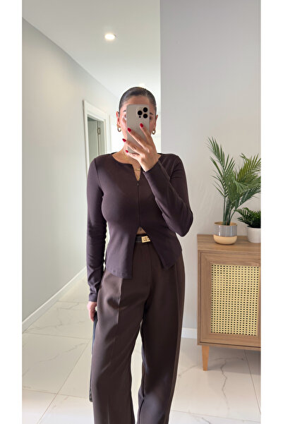 BİRCANÇİL Bluză Dlvin Siana maro închis cu fermoar