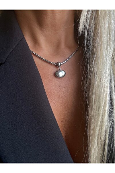 Rossetto Atelier قلادة فضية من الفولاذ المقاوم للصدأ