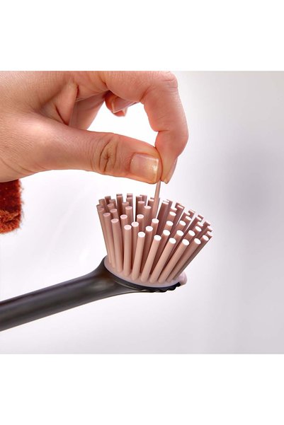 devigo Soft and Non-Scratch Dish Brush – Ergonomic & Durable Gray